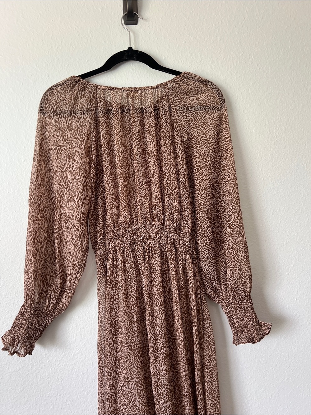 MNG Lagoon Women’s Animal Print Maxi Long Sleeve Dress Size 2 - Picture 7 of 9